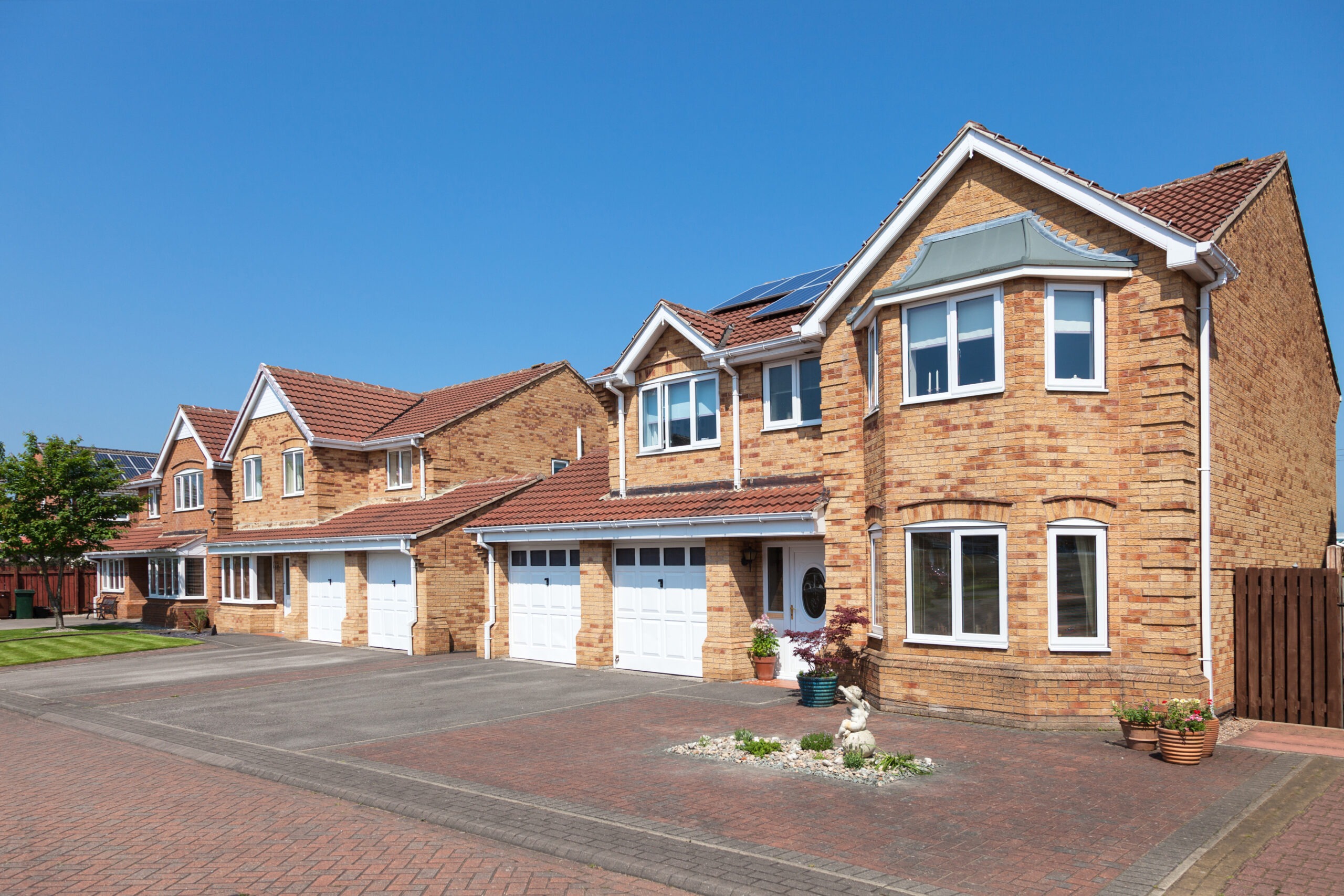 Row of Modern English Houses